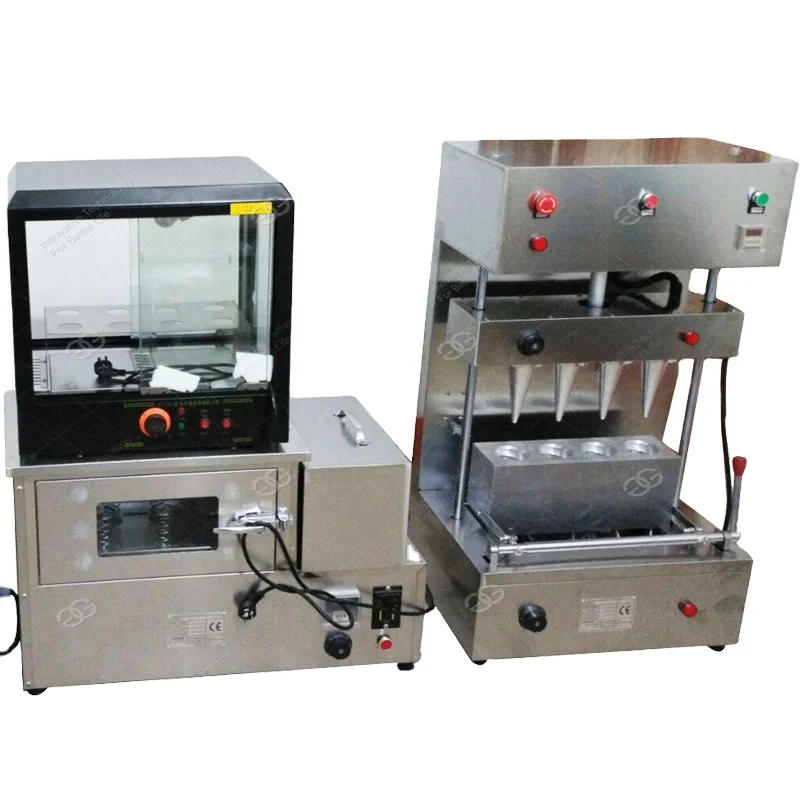 Manual Small Stainless Steel Electric Maquina De Fazer Pizza Cone Baking Making Wafer Kono Pizza Cone Machine