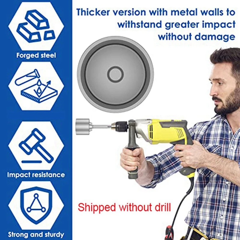2X SDS-Max Ground Rod Driver, 65Mm Heavy Duty Steel Drill Bit Driver,For Rotaryhammer Drill Grounding Rods (2.56 In)