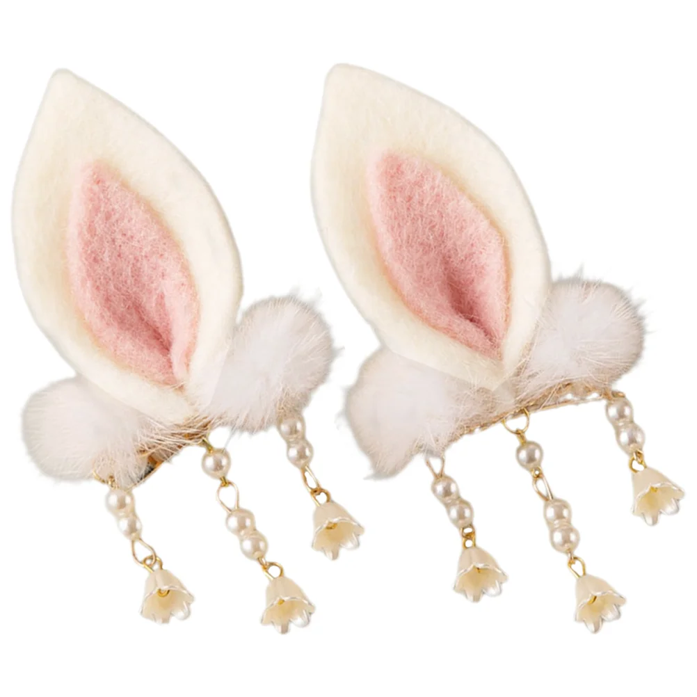 

2pcs Bunny Ear Hair Clips Rabbit Ear Hair Clips Alligator Hairpins Cute Hair Accessories for Girls