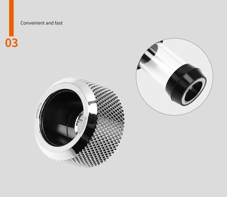Barrow Peças Lote Od14 mm Od16 mm Reforçada Anti-off Mão de Borracha Encaixe de Compressão de Cobre g1 Preto Prata Tfykn2-t14 - Imagem 6
