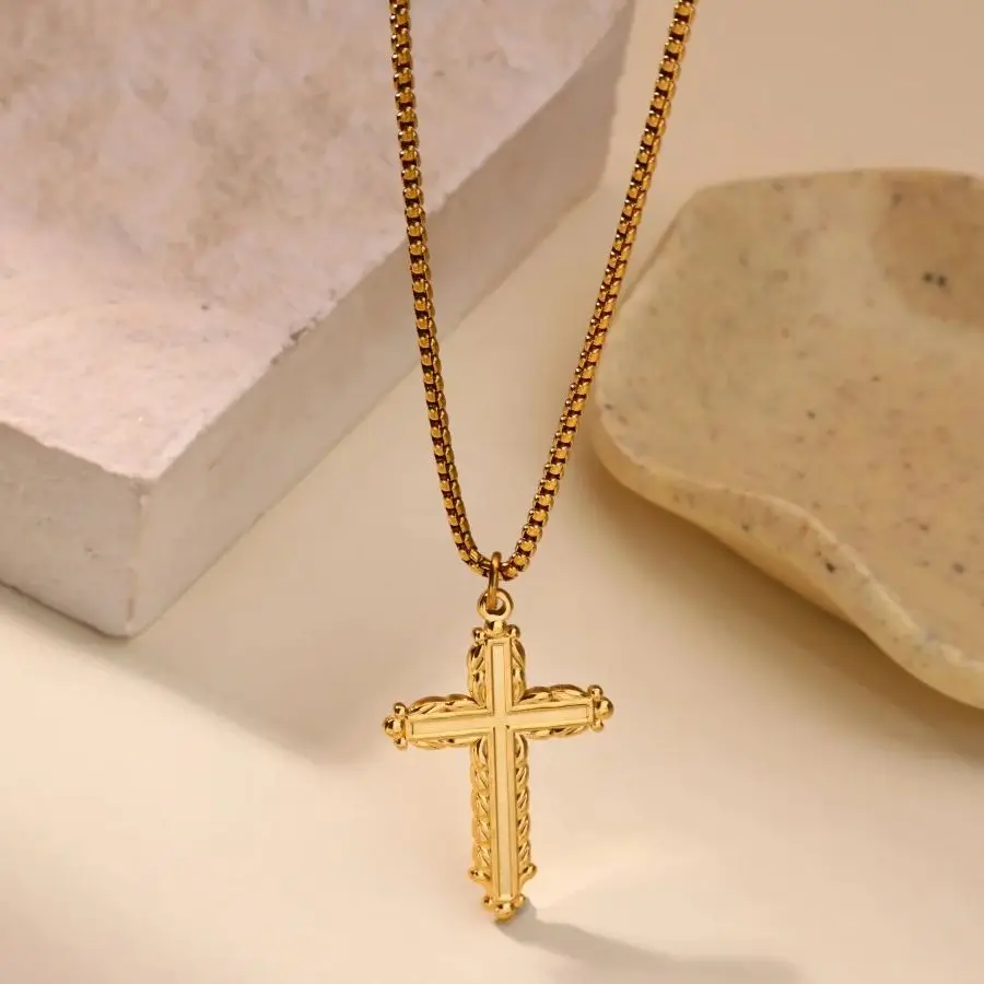 Stainless Steel Cross Pendant Necklaces for Women
