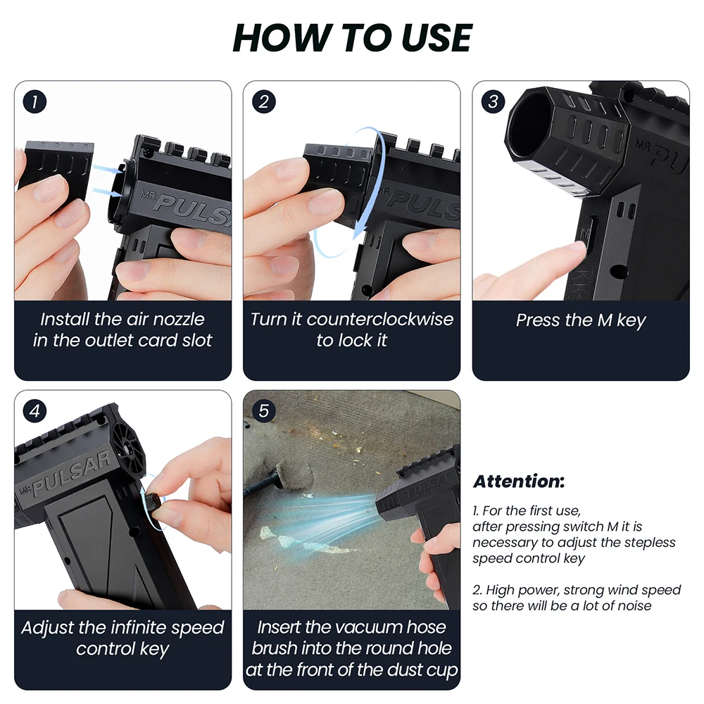 X3 Pro Air Blower Powerful Handheld Turbo Jet Fan 250000RPM High Speed Brushless Motor Air Duster Wind Speed 58m/s Air Cleaner