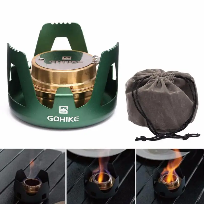 

Портативная уличная мини-плита на спиртовой основе из сплава для пикника, барбекю, пешего туризма, Ультралегкая плита для кемпинга, аксессуары для барбекю ED