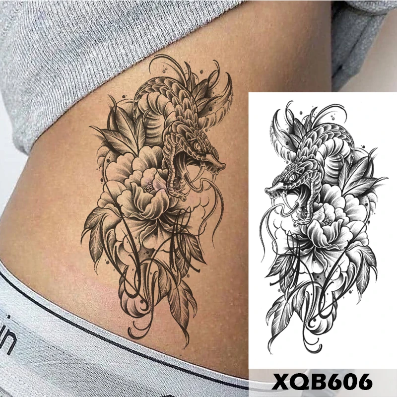 Wasserdichte temporäre Tattoos Aufkleber Tiger Schlange alte Schule Flash  Schmetterling Körper Kunst Arm gefälschte Tätowierung Frauen Männer -  AliExpress