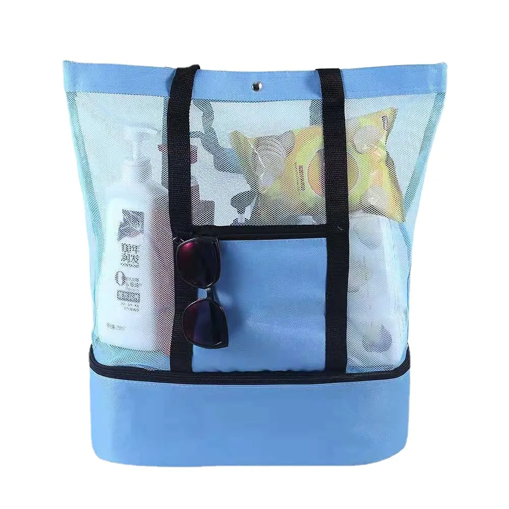 Lot De 2 Sacs De Rangement Pour Jouets De Bain – Filet à Ventouses, Bleu Et Rose, Pour Salle De Bain Familiale