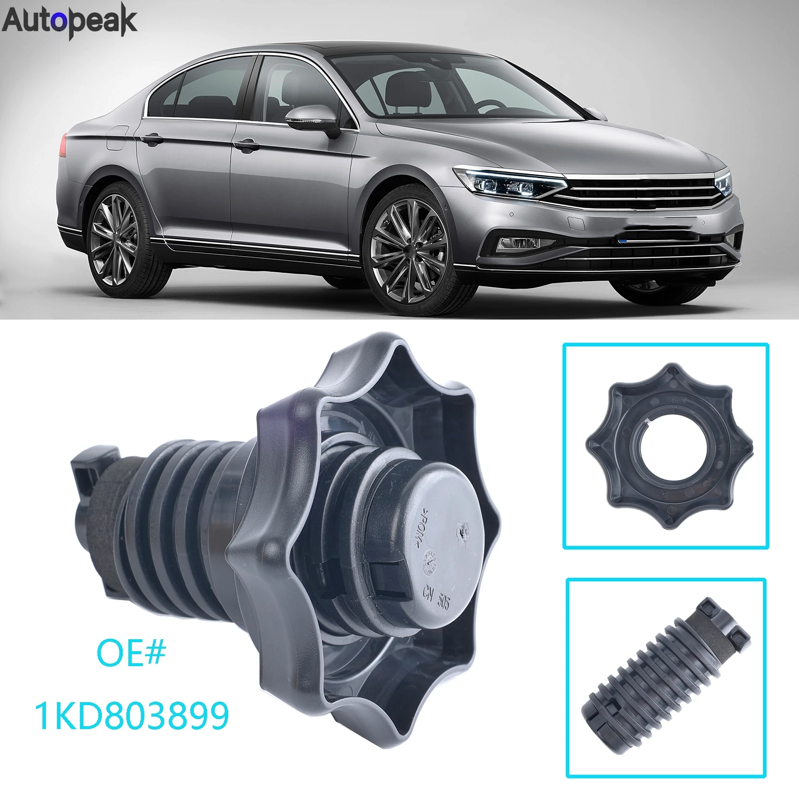 1Pc For VW EOS Scirocco Passat Jetta Beetle Golf Golf Plus Spare Wheel Tire Hold Fixing Mounting 
Screw Bolt Retainer 1KD803899