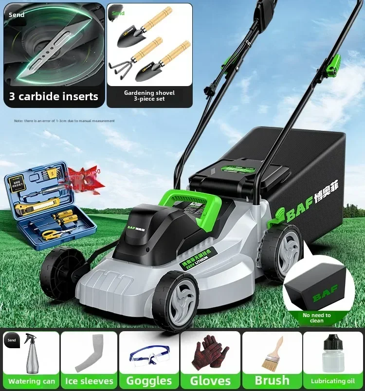 Hand-pushed lawn mower, lawn mower, plug-in high-power new