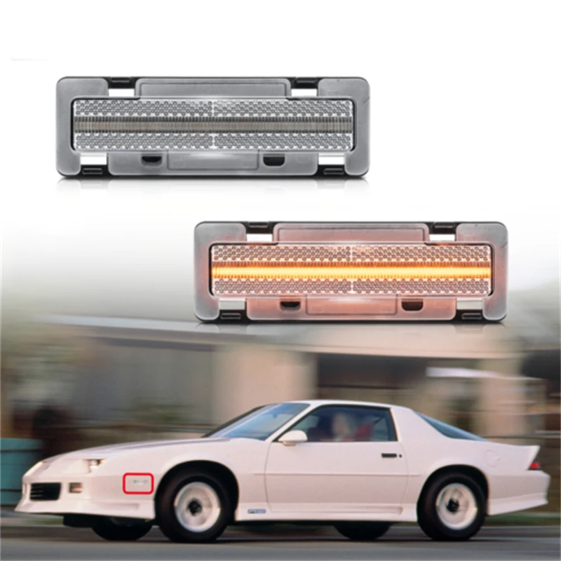 

Clear LED Front Amber Side Marker Light For 82-92 Chevy Camaro Pontiac Firebird Car Accessories