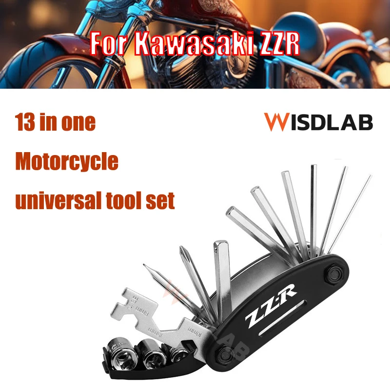 

Набор инструментов для велосипеда Kawasaki ZZR 13 в 1, комплект инструментов для ремонта велосипедов с шестигранным спицами, отвертка, гаечный ключ, Наборы инструментов для горного велосипеда