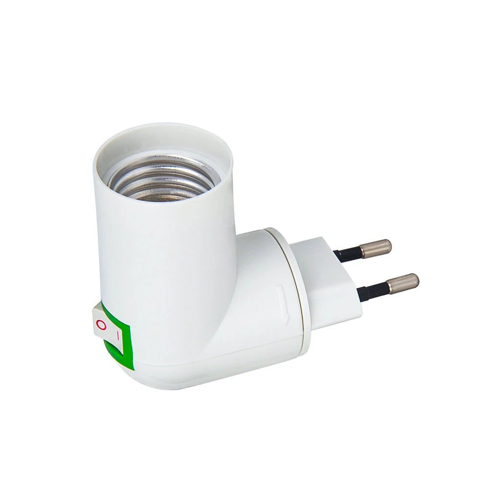 Lamp Holder Lamp Bulb Holder Socket Converter Lamp Base Lamp Socket Adapter LED Light Lamp Holder Bulb Adapter Converter Socket US/EU Plug PBT PP To E27 White Base