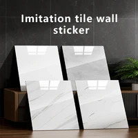 10Pcs Floor Stickers 30*30cm PVC Imitation Marble Brick Tile Self-adhesive Wall Stickers Waterproof Floor Tiles Bathroom Decor 1