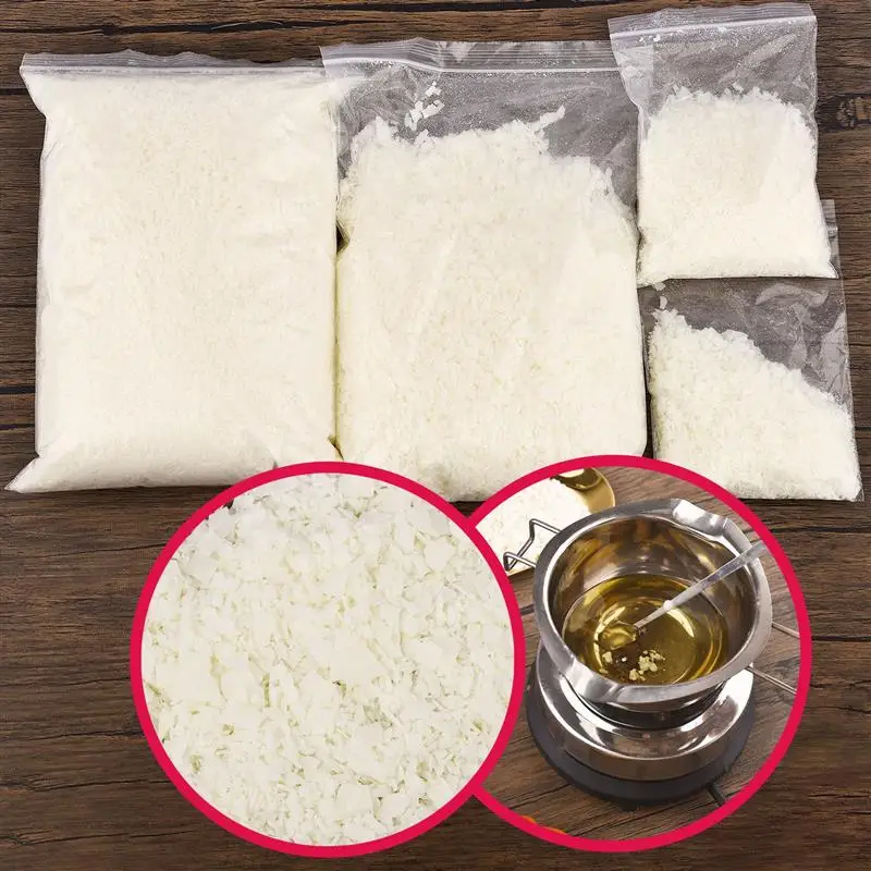 Candle Wax Natural Soy Wax For DIY Candle Making Supplies Candle Wick Waxed Candles Wicks Material Handmade Gift 100g/500/1000g