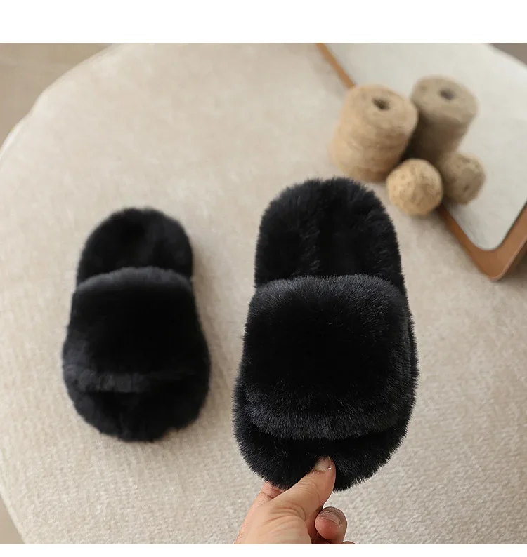 Children's Cotton Slippers - Kids Winter Slippers | Non Slip Flat Shoes For Boys & Girls