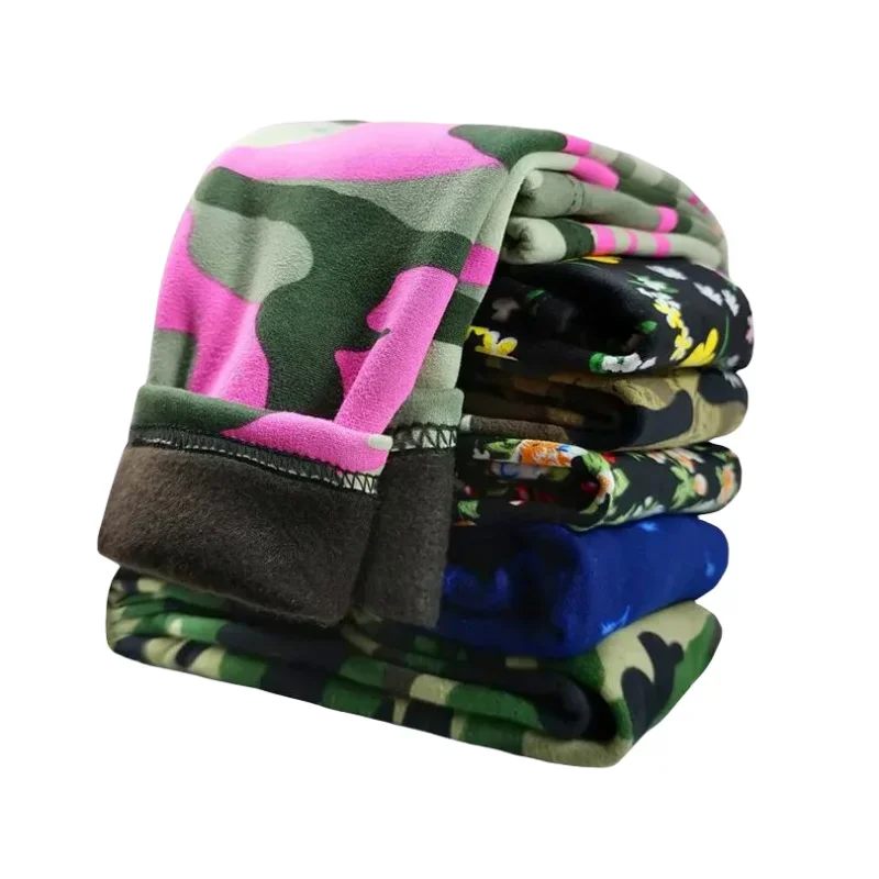 Kids Leggings Girl Pants Girls Thin Fleece Leggings Spring Autumn Winter Baby Sweet Retro Camouflage Floral Slim Trousers Children Clothing