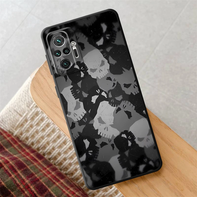 Camouflage Pattern Black Soft Phone Cover