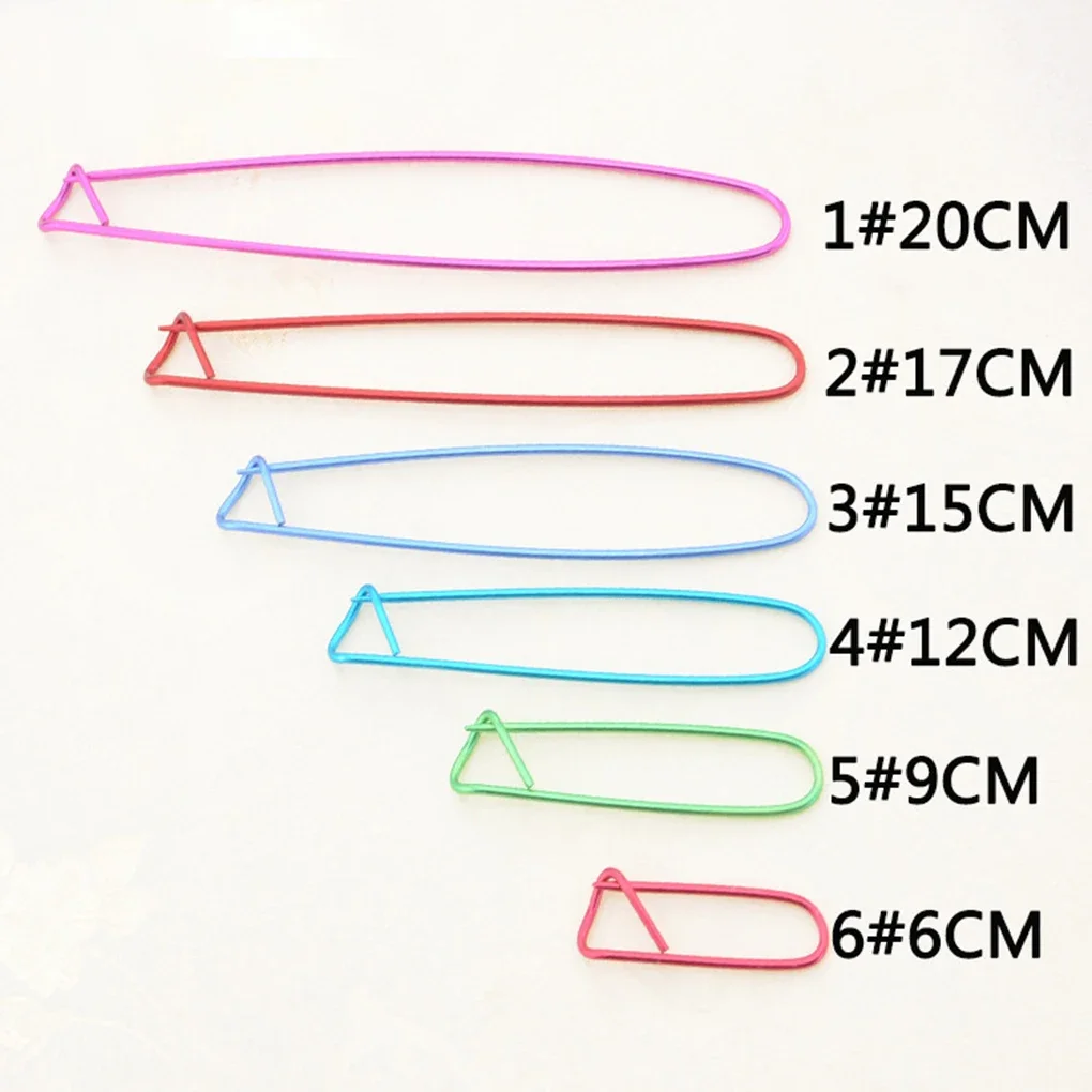 Sewing Tools 6PCS/Set Aluminum Knitting Needles Clip Craft Stitch Holders Safety Pins Crochet Hooks Locking Weaving