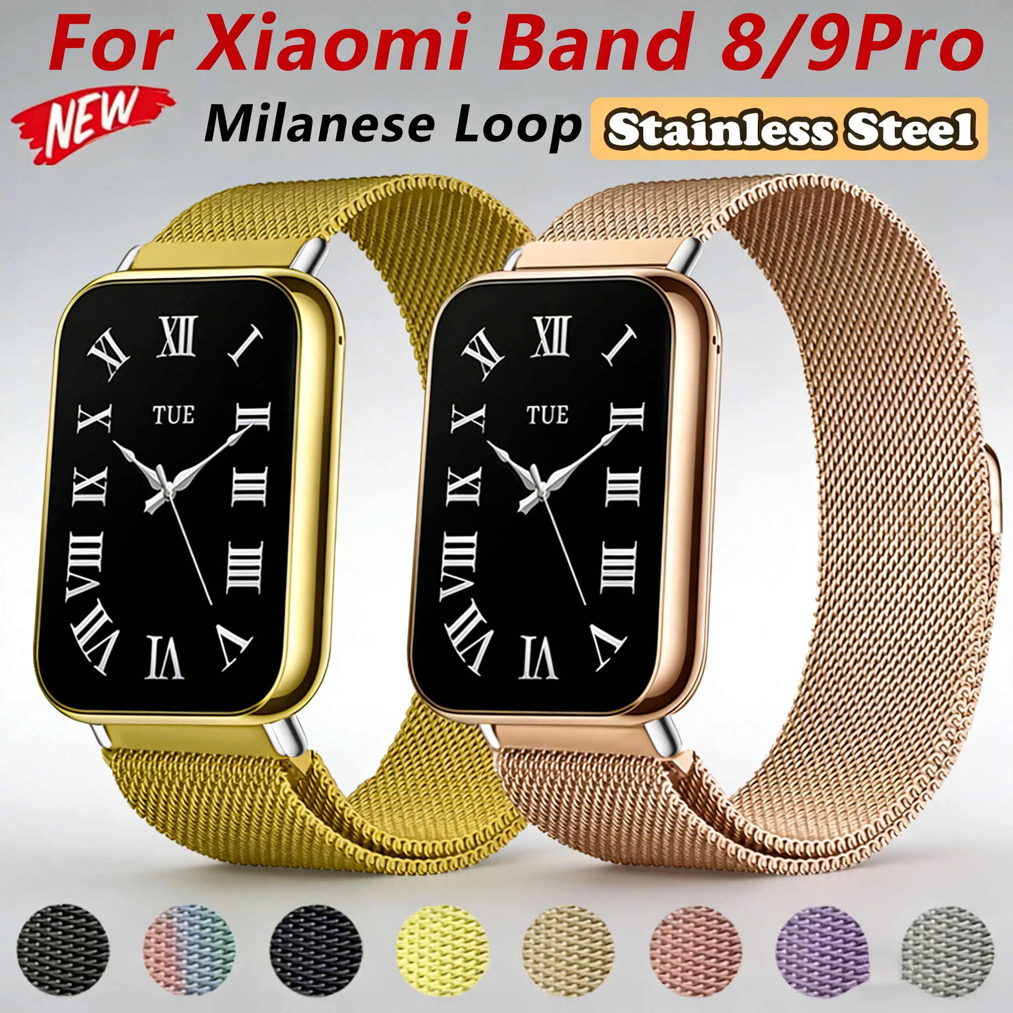 Elegant Milanese Loop Mesh Strap Bracelet for Smartwatch Accessories