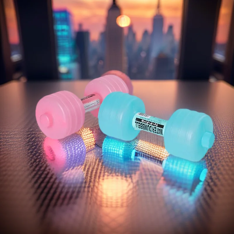 가정용 체육관 무게추 감량 도구, 조절 가능한 무게추 이중 뚜껑, 물 덤벨, 피트니스 덤벨, Pp 요가 신체 운동 장비, 1kg 