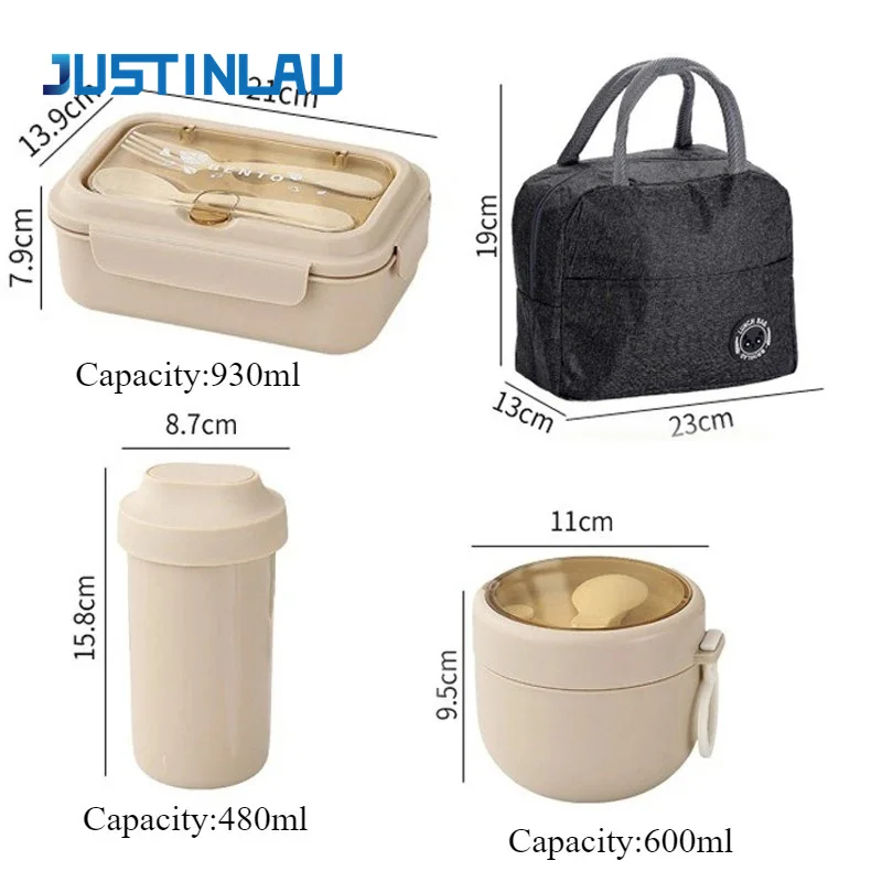 Portable Bento Box Lunch Container for School Office