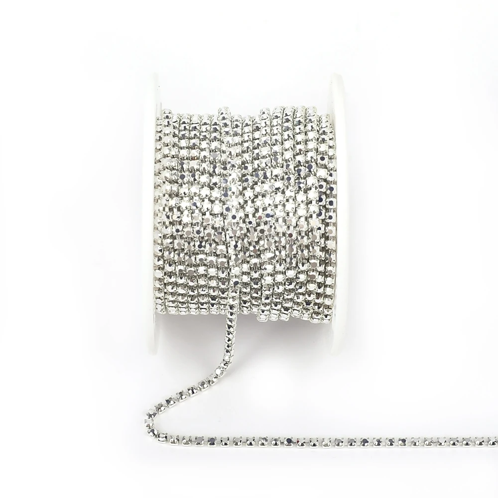Opal Gold Crystal Rhinestone Trim for Luxurious DIY Wedding Dress Decoration
