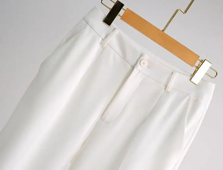 Women Uniform Workwear Trousers Suit Shawl Collar Blazer Jacket Coat Top And Pant Two Piece Set Matching Outfit White Clothing