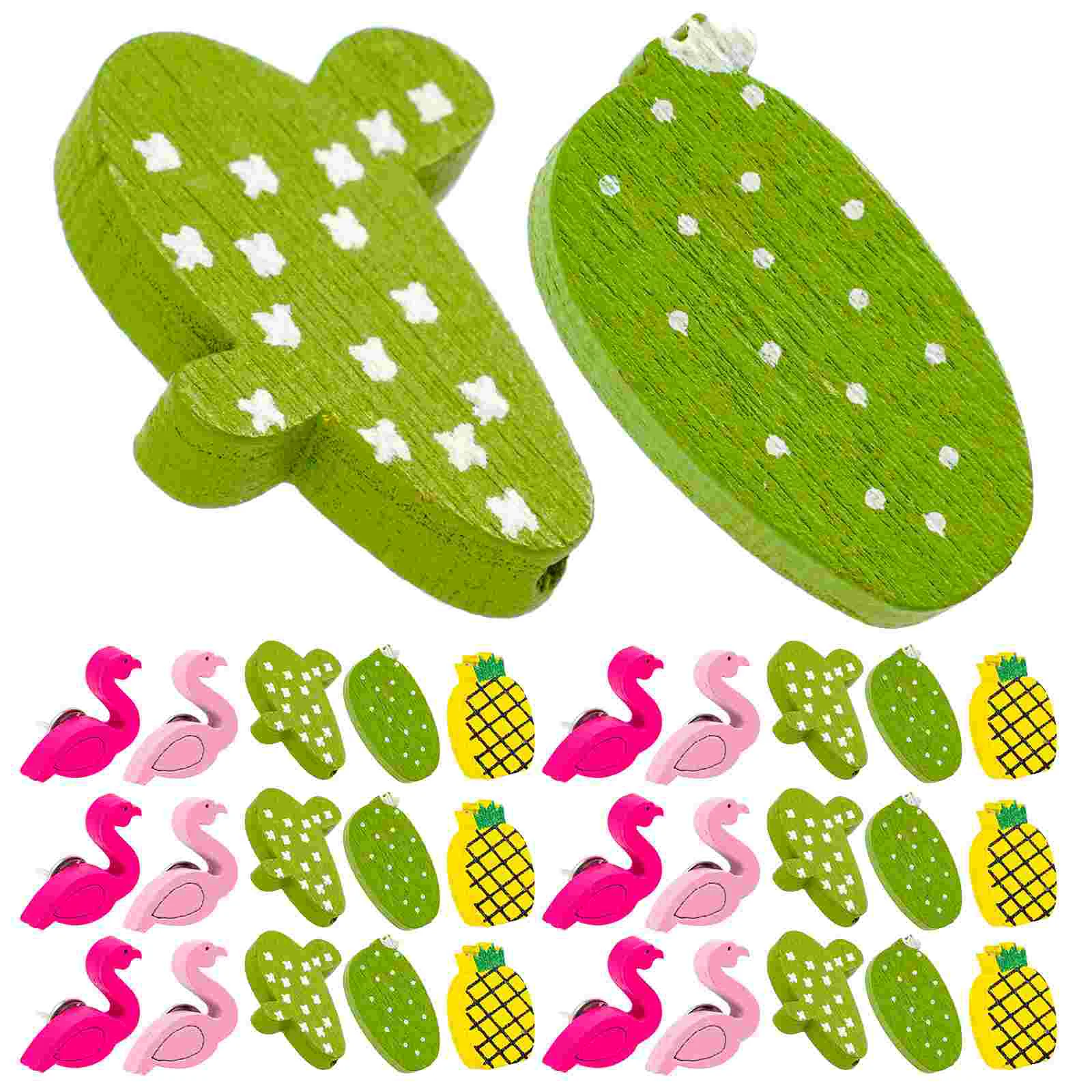 

30pcs Decorative Wooden Push Pin Bulletin Board Push Pin Cork Board Thumb Tacks