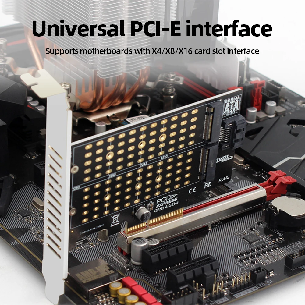 PCEM2-DC PCIe NVMe+SATA M.2 adapter