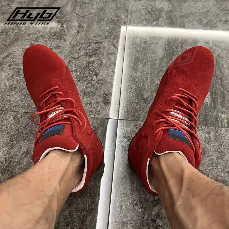 Professional F1 Car Driving Shoes JDM Suede Cowhide Kart Karting Motorcycle Racing Shoes Tuning Racing Club Exercise