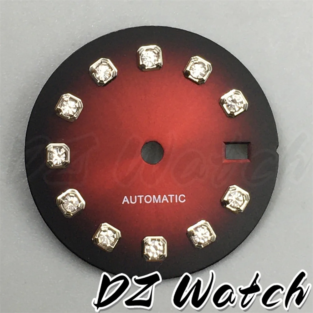 Stunning 20.5mm Multicolor Sunburst Watch Dial with Diamond Markers and Date Window