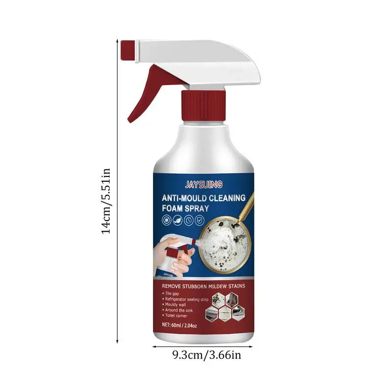 Mildew Removal Spray All-purpose Active Foam Mildew Cleaner Mold Stain Remover Spray For Wall Wood Floor Bathroom Tile Mattress 6