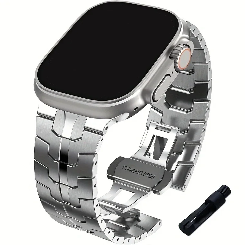 حزام معدني لساعة أبل 49 مللي متر 45 مللي متر 41 مل...