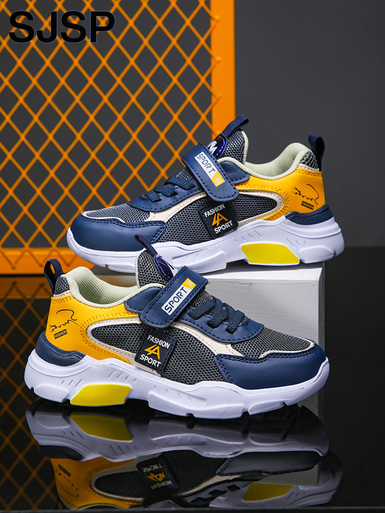 Children's Sports Shoes for Boys, Fashionable Mesh Breathable Casual Sports Shoes, Lightweight Running Shoes, Comfortable - 4