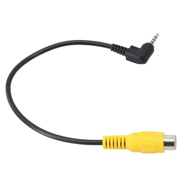 R CA To 2.5mm AV Converter Cable Car Rear View Reverse Parking Camera Car Navigation Video Cable GPS Camera Conversion Cable 4