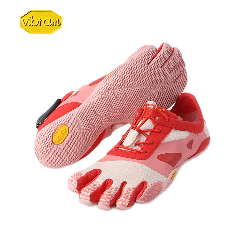 Pink Stretch Five Finger Shoes Non-slip Rubber Training Shoes With Separate  Toes