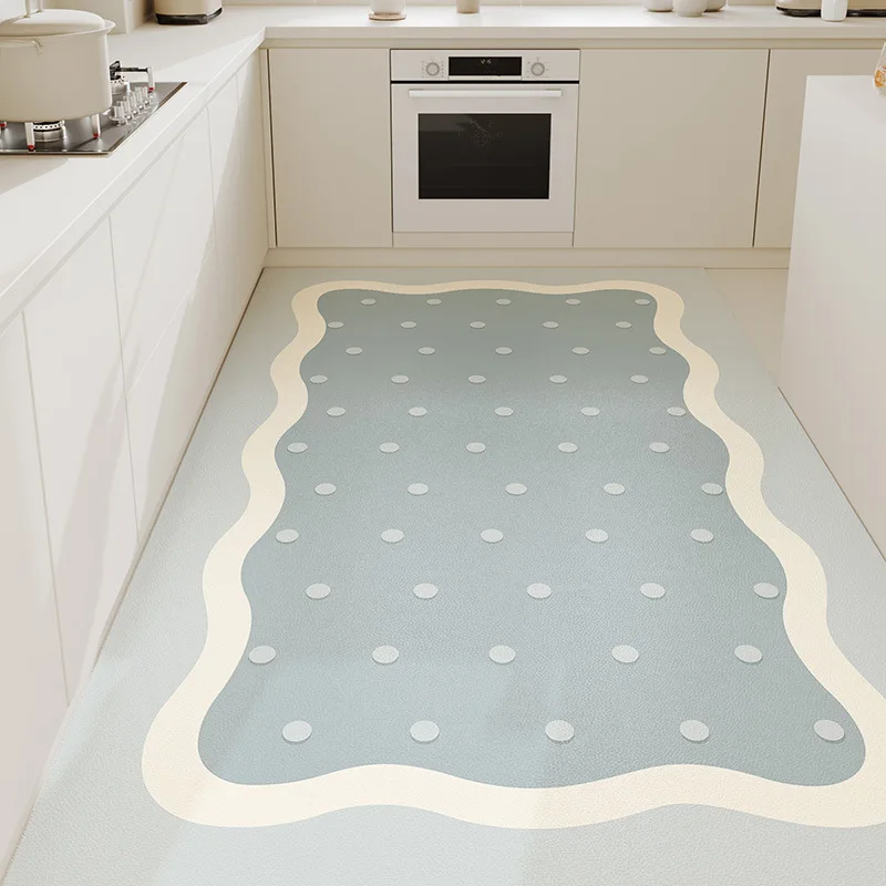 

Small Fresh Full Floor Carpet, Household Waterproof, Oil Resistant, Wipable, and Washable Floor Mat rug