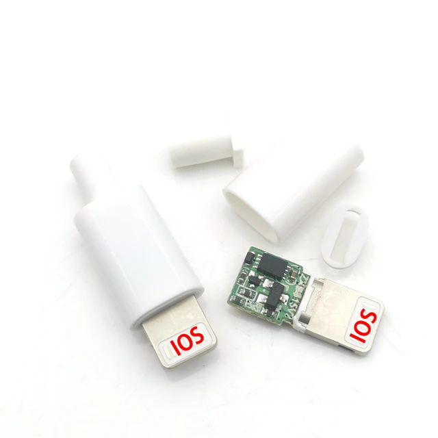 3 6 10set Lightning Dock USB Plug 3.0mm With Chip Board Male Connector  welding Data OTG Line Interface DIY Data Cable For Iphone - AliExpress