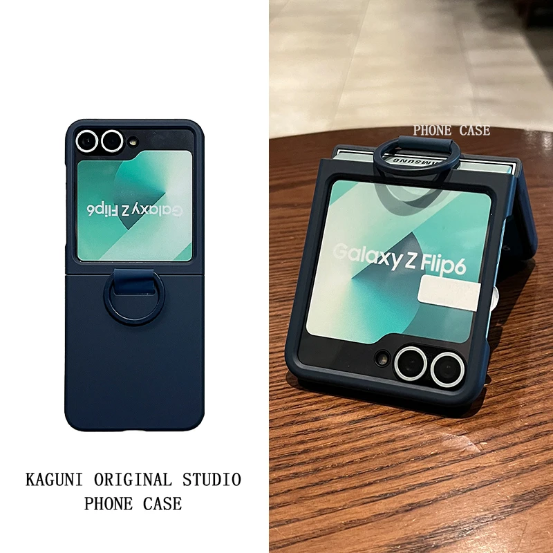 Liquid Silicone Ring Bracket Shockproof Case with Screen Protector Film