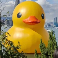 Floating Giant Inflatable Yellow Duck With Sunglasses Huge Sealed Inflatable Rubber Duck WaterPark Pool Decoration For Event 1
