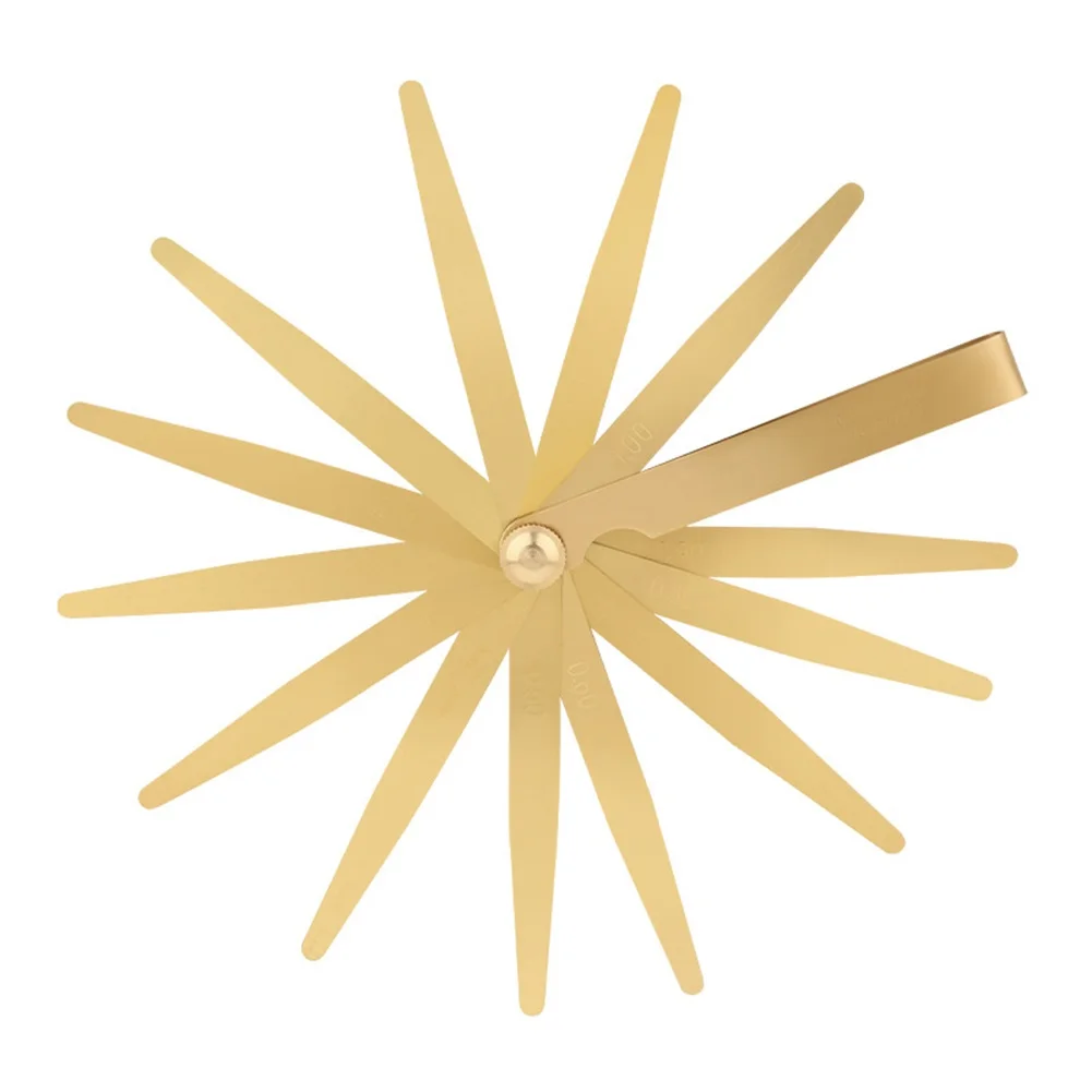 Description Picture 5 of item13pcs Feeler Gauges High Precision Metric Brass Foldable Feeler Gauge 0.05-1m 13 Blade Brass Measure Tool