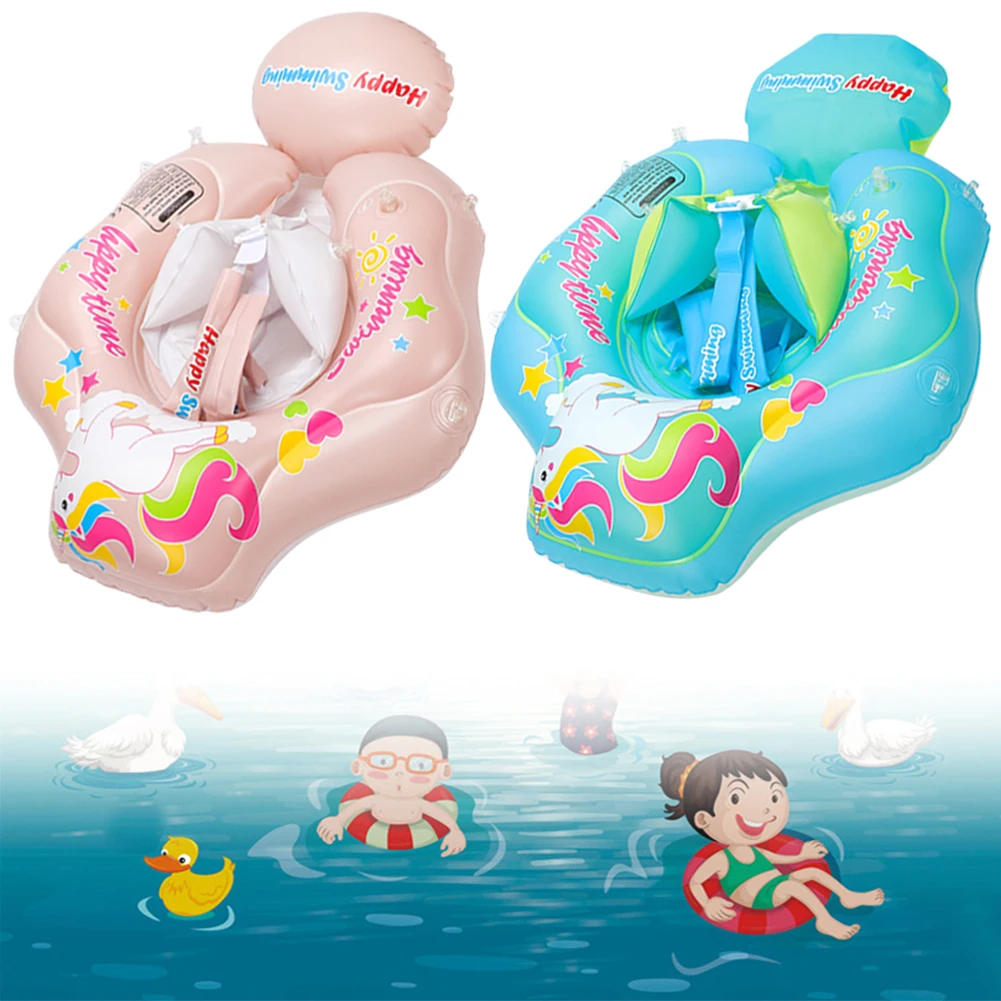 Baby Swimming Ring Beach Water Toys with Sunshade Baby Pool Toy Infant Floating Ring Toddlers Pool Float for Kids Toddlers