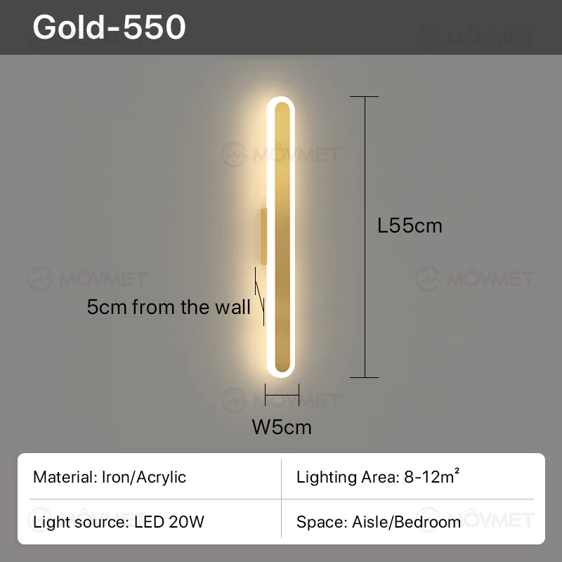 ما بعد الحداثة وحدة إضاءة LED جداريّة مصباح مرآة ا...