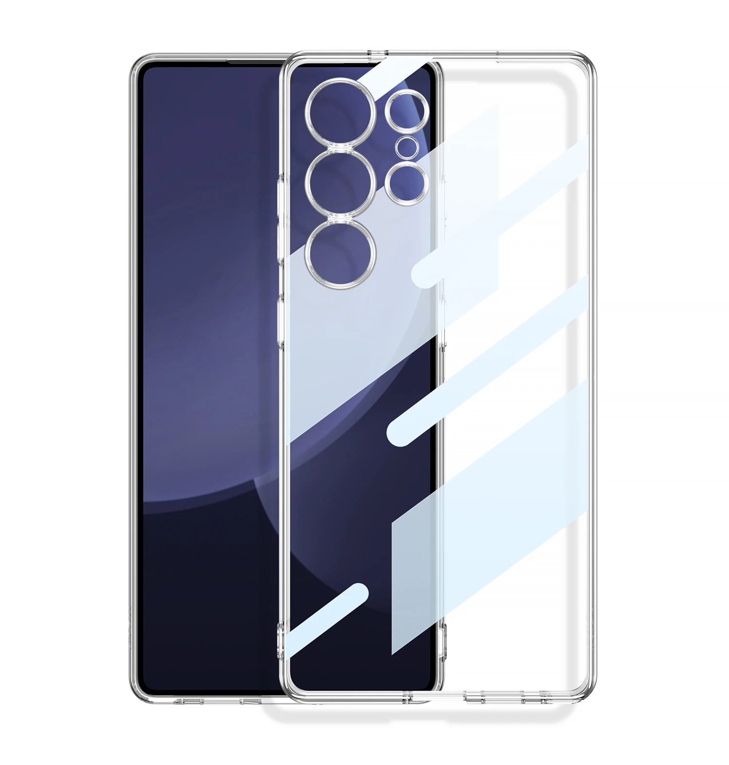 Luxury Plating Clear Silicone Case for Samsung Galaxy S25 Ultra Shockproof Soft