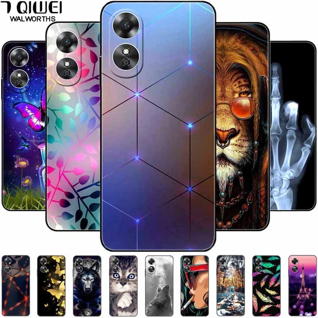 Funda de silicona suave para OPPO A98, 5G A 98, Lobo, León, gato