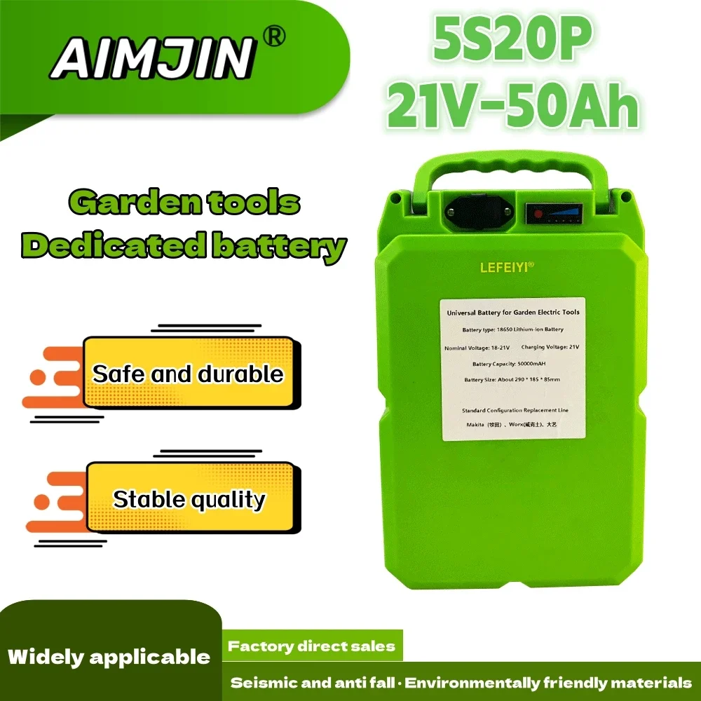 

18V~21V 50000mAh 18650 Lithium-Ion Battery Pack For Makita/worx/Dayi Electric Lawn Mower, Hedge Machine, Tea Picker Etc