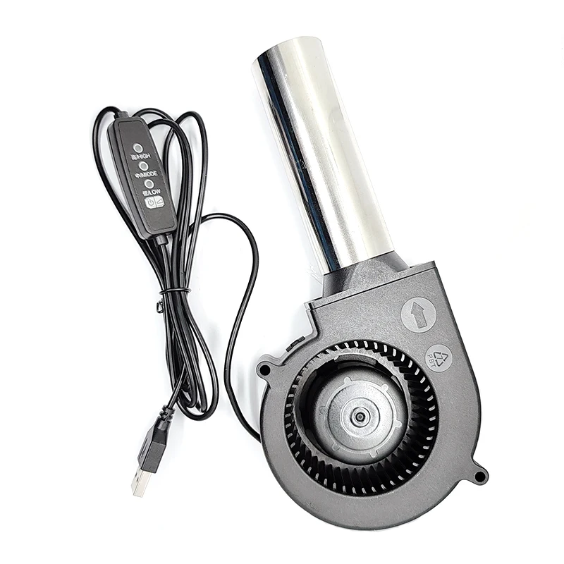 Portátil 9cm 5v Ventilador Usb Grande Volume de ar para Churrasco Fogão a Lenha Fogão ao ar Livre Piquenique Fogo Rápido Fogão - Imagem 5