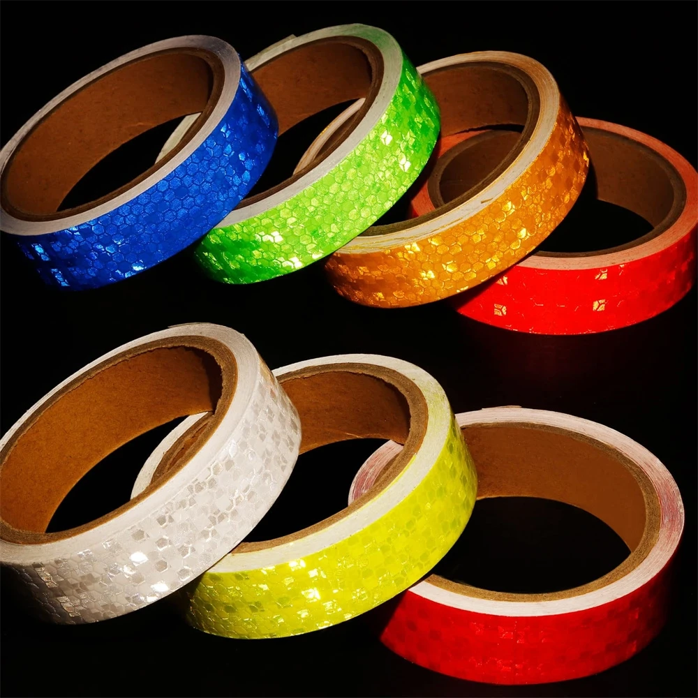 Reflective Stickers Bicycle PVC Self-adhesive Warning For Car Vehicle Truck 2.5cm*10m reflective stickers