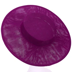 Elegant Hair Accessories DIY Fascinator Base in Multiple Colors for Weddings and Banquets (New Plum Red)