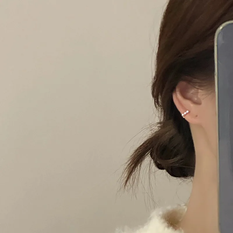 Clip Earrings Love Heart Earrings Love Ear Clip Korean Style Light Luxury Minority Female Online Influencer Same Style Earrings CommuterinsHeart-Shaped