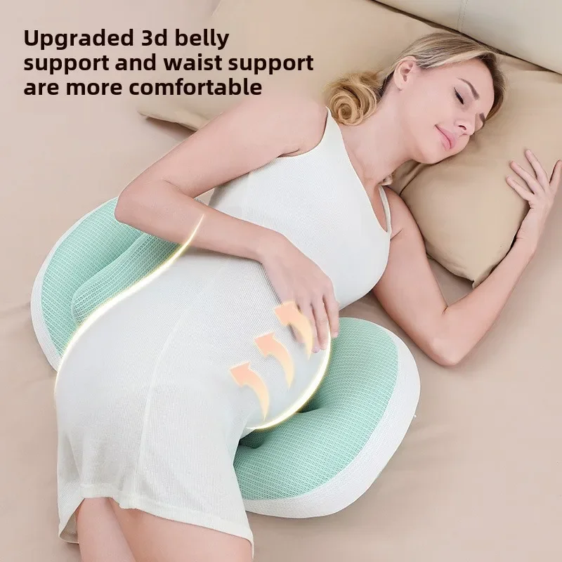 Orthopedic Maternity Pillows 360&deg; Side Sleep Support with Adjustable Waist Belly Cushion for Pregnancy Bedrest Comfort Pillow