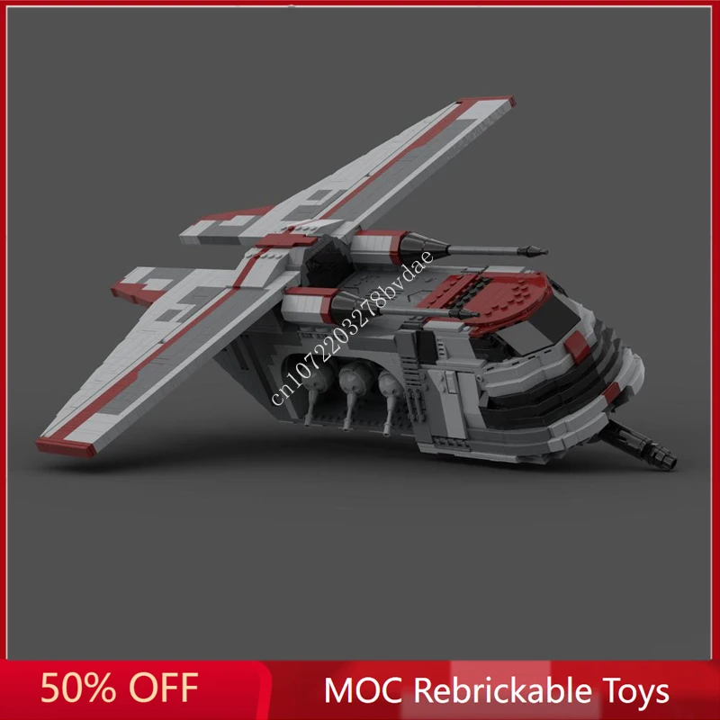 

1898PCS MOC Space Battle Series Republic Advanced Gunship Fighter Model Building Blocks Technology Bricks DIY Assembly Toys Gift